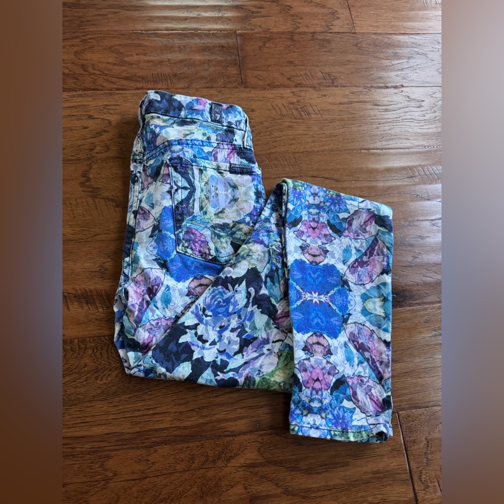 7 For All‎ Mankind Floral Skinny Jeans